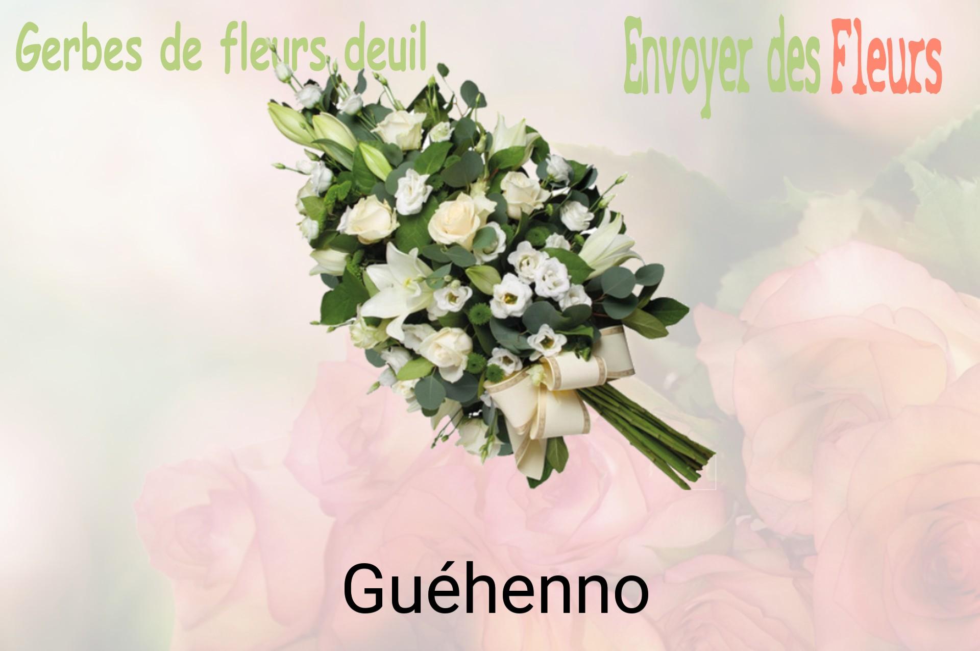 Gerbe de fleurs de deuil livrée à Guéhenno